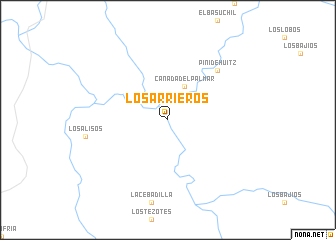 map of Los Arrieros