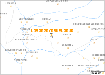 map of Los Arroyos del Agua