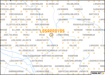 map of Los Arroyos