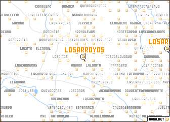 map of Los Arroyos