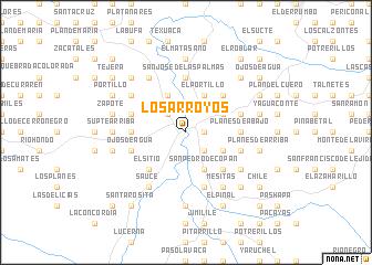 map of Los Arroyos