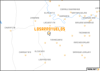 map of Los Arroyuelos