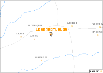 map of Los Arroyuelos