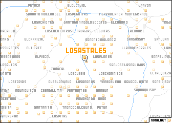 map of Los Astales