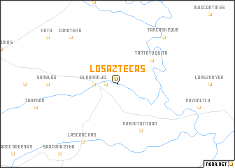 map of Los Aztecas