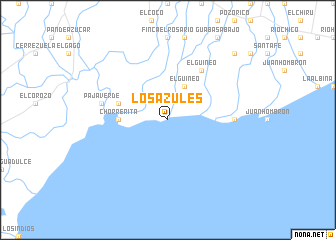 map of Los Azules