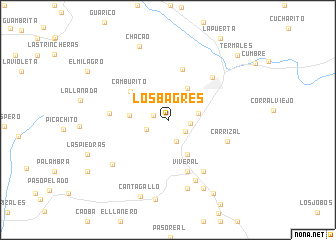 map of Los Bagres