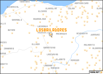 map of Los Bailadores