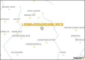 map of Los Bajíos de Agua Blanca