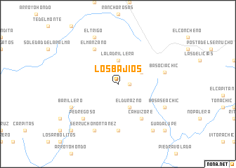 map of Los Bajíos