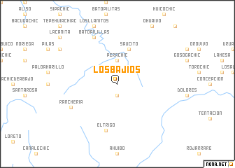 map of Los Bajíos