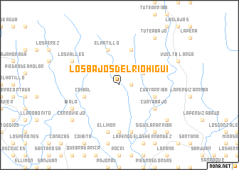 map of Los Bajos del Río Higuí