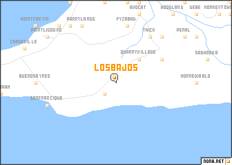 map of Los Bajos