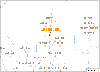 map of Los Bajos