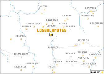 map of Los Balamotes