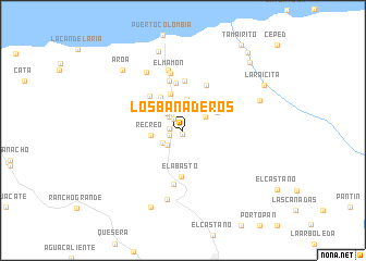 map of Los Bañaderos