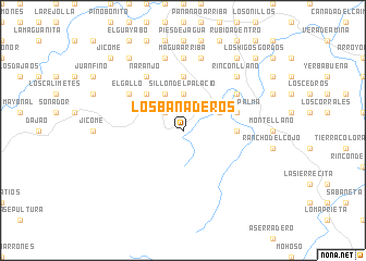 map of Los Bañaderos