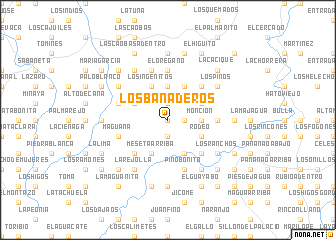 map of Los Bañaderos