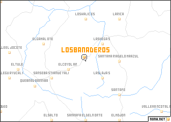 map of Los Bañaderos