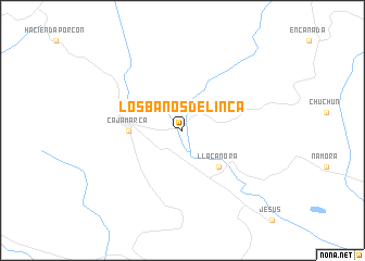 map of Los Baños del Inca