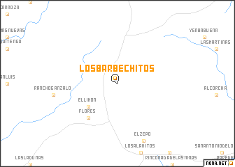 map of Los Barbechitos