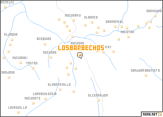map of Los Barbechos