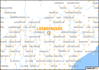 map of Los Barbudos