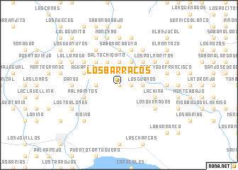 map of Los Barracos