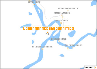 map of Los Barrancos de Guaritico