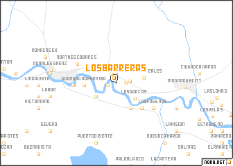 map of Los Barreras