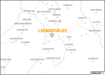 map of Los Barriales