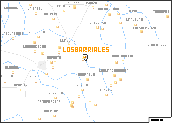 map of Los Barriales