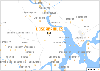 map of Los Barriales