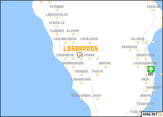 map of Los Barros