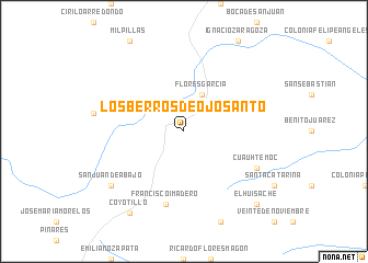 map of Los Berros de Ojo Santo