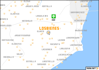 map of Los Bienes