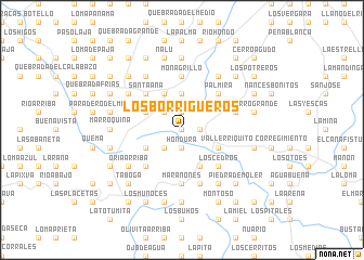 map of Los Borrigueros