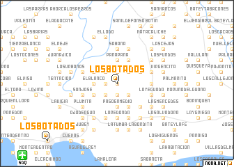 map of Los Botados