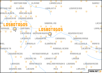 map of Los Botados