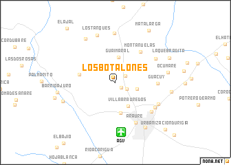map of Los Botalones