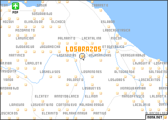 map of Los Brazos