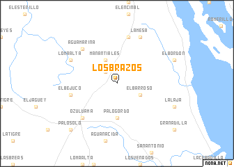 map of Los Brazos