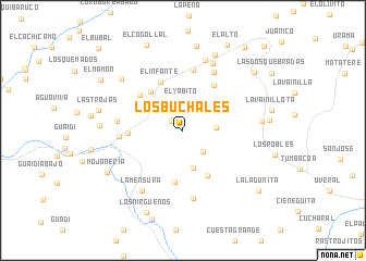 map of Los Buchales