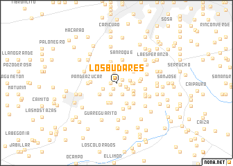map of Los Budares