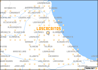 map of Los Cacaítos