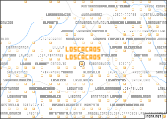map of Los Cacaos