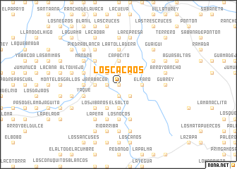 map of Los Cacaos