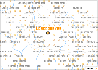 map of Los Cagüeyes