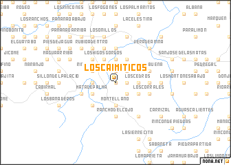 map of Los Caimiticos