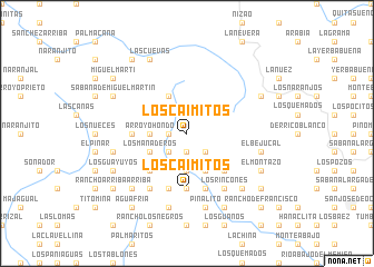 map of Los Caimitos